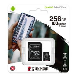 Kingston MicroSDHC 256GB Class 10 100MB/s ...