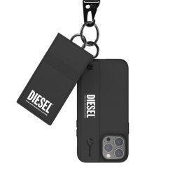 Diesel Leather Tech Chain Strap Card Pocke...