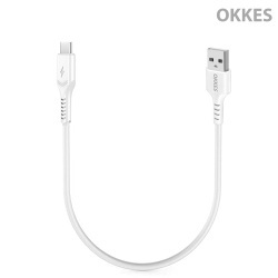 OKKES® Datakabel USB to TYP-C 30cm Wit