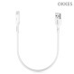 OKKES® Datakabel USB to Lightning 30cm Wit