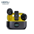 HEPU Wireless Clip Microphone 2x Black